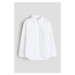 H & M - Bavlněná košile's dlouhým rukávem - bílá