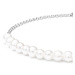 Gaura Pearls Perlový náramek Carina - sladkovodní perla, stříbro 925/1000 SK19221B/W 17 cm + 4 c