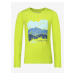 Neonově zelené dětské tričko s potiskem ALPINE PRO ECCO