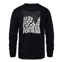 HORSEFEATHERS Triko Distort LS - black BLACK