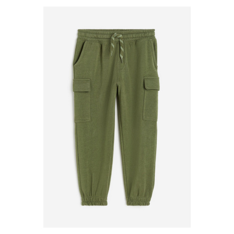 H & M - Kalhoty jogger cargo - zelená H&M