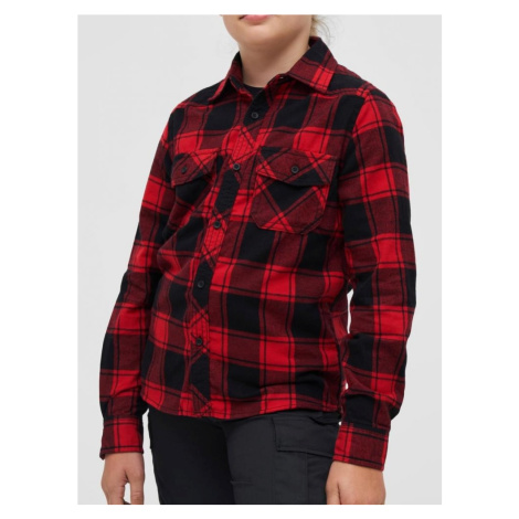 Dětská košile Brandit Checkshirt Kids - red/black