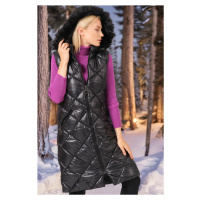 Z6717 DEWBERRY WOMEN'S VEST-DARK BLACK