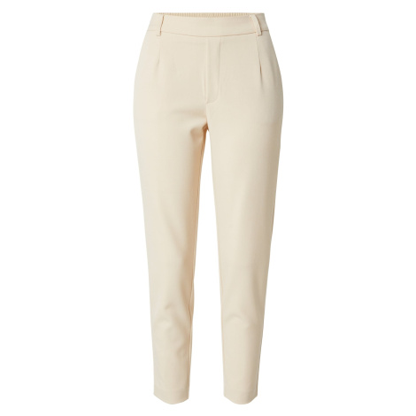 VILA Kalhoty se sklady v pase 'Varone' krémová