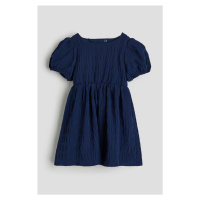 H & M - Šaty's nabíranými rukávy - modrá