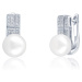 JwL Luxury Pearls Nádherné náušnice s pravou perlou a zirkony JL0644