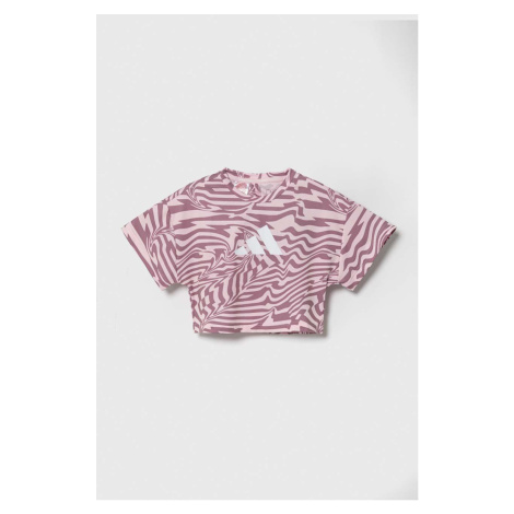 Tričko adidas růžová barva