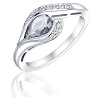 JVD Stříbrný prsten se zirkony SVLR0010SH8BI