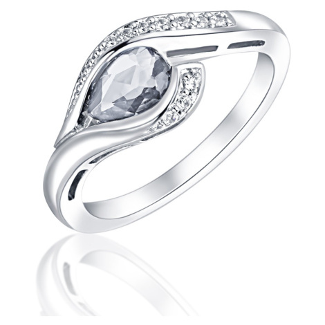 JVD Stříbrný prsten se zirkony SVLR0010SH8BI
