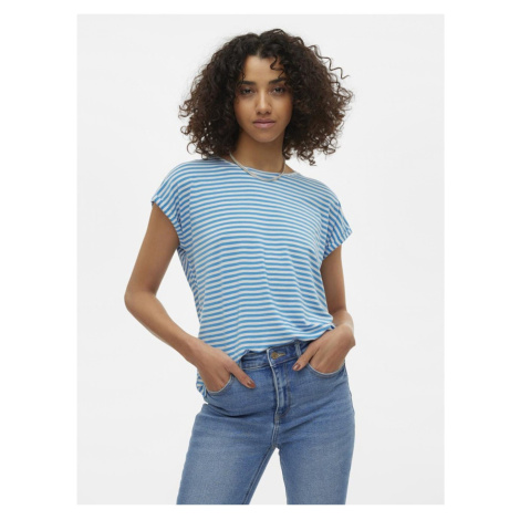 Bílo-modré dámské pruhované tričko Vero Moda Ava