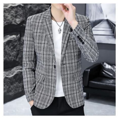 Elegantní pánské sako s kostkovaným vzorem