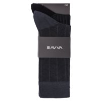 Avva Men's Anthracite Patterned 2-Pack Socket Socks