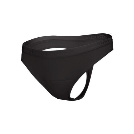 Menstruační kalhotky tanga černé z bambusu sací třída Střední Ecomodi