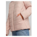 Světle růžová dámská prošívaná zimní bunda s kapucí Puma