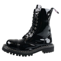 boty kožené unisex - 10 dírkové - STEADY´S - STE/10_glossy black