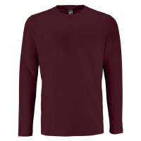 SOĽS Imperial Lsl Pánské triko dlouhý rukáv SL02074 Oxblood