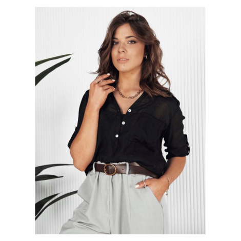 Černá průsvitná dámská košile DStreet