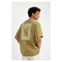 DEFACTO Boxy Fit Crew Neck Back Printed Short Sleeve T-Shirt