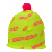 Čepice Crussis s bambulí žlutá fluo / růžová fluo