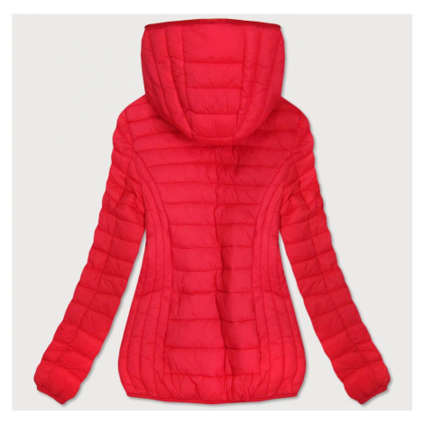 Červená prošívaná dámská bunda s kapucí (B0101) S'WEST | Modio.cz