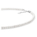 Gaura Pearls Perlový náhrdelník Bianca - sladkovodní perla, stříbro 925/1000 204-100 Bílá 43 cm 