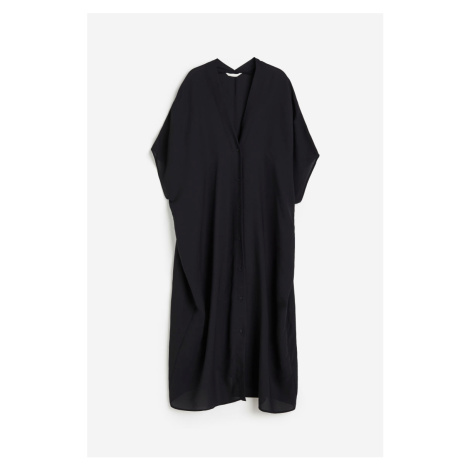 H & M - Oversized kaftanové šaty - černá H&M