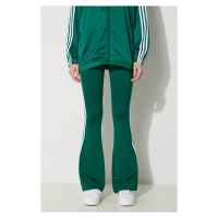 Tepláky adidas Originals Flared zelená barva, s aplikací, IN6320