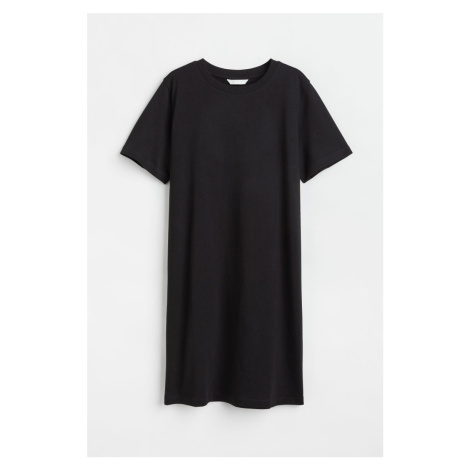H & M - Bavlněné tričkové šaty - černá H&M