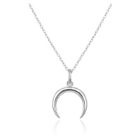 Beneto Něžný stříbrný náhrdelník s půlměsícem AGS650/47 (řetízek, přívěsek)