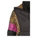 Ladies AOP Mixed Pull Over Jacket - black/leo