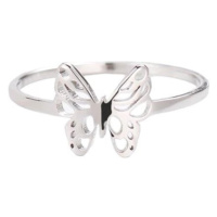 STYLE4 Prsten s motýlem - Butterfly, stříbrná ocel