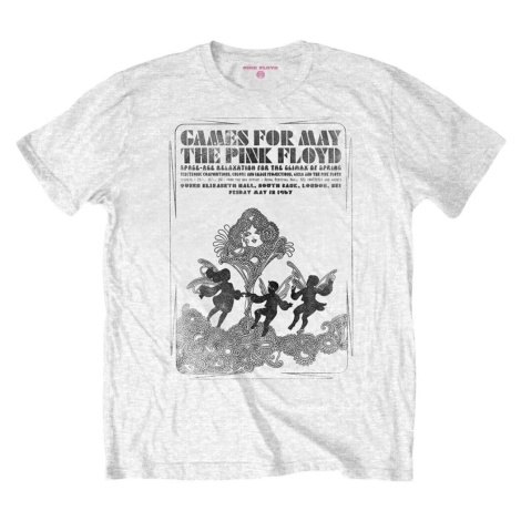 Pink Floyd Tričko Games For May B&W Unisex White