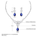 Victoria Filippi Souprava náhrdelníku a náušnic Swarovski Elements Brembilla SET0252 Tmavě modrá