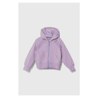 Dětská mikina Pinko Up fialová barva, s kapucí, s aplikací