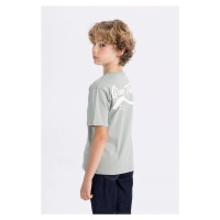 DEFACTO Boy's Crew Neck Back Printed Short Sleeve T-Shirt