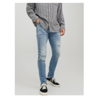 Modré pánské skinny fit džíny Jack & Jones Glenn