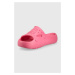 Pantofle Tommy Jeans Flatform Archive dámské, růžová barva, na platformě