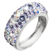 Evolution Group Stříbrný prsten s krystaly Swarovski fialový 35031.3 violet