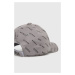 Bavlněná čepice Guess šedá barva, vzorovaná