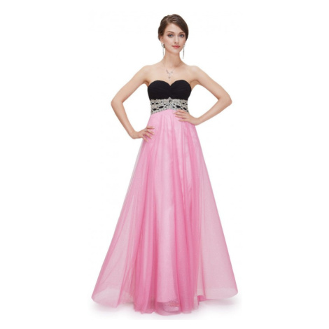 dlouhé růžové tylové maturitní plesové šaty Violet Ever-Pretty