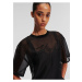 Černé dámské oversize tričko KARL LAGERFELD Organza T-shirt