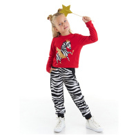 Denokids Ballerina Zebra Girls' T-shirt and Pants Set