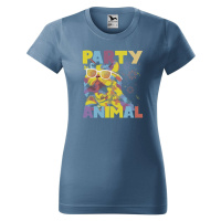 DOBRÝ TRIKO Dámské tričko s potiskem Party animal Barva: Denim