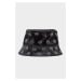 Klobouk karl lagerfeld k/ikonik 2.0 rhnstn bucket hat black/silver