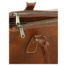 Kožená kufříková kabelka Mazzini MM417 hnědá