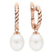 Gaura Pearls Stříbrné náušnice s bílou perlou Diane, stříbro 925/1000 SK22516GEL/W Zlatá Bílá