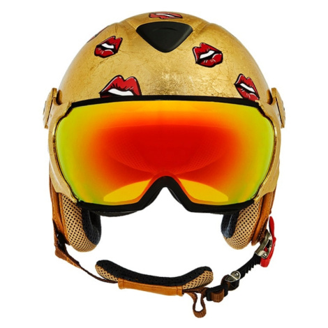 Bomber Lyžařská helma s 24K zlatem DEE ALI KISS
