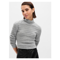 Šedý dámský pletený svetr s příměsí vlny GAP