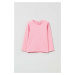 Kojenecké tričko s dlouhým rukávem OVS růžová barva