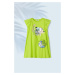 Dětské šaty s kabelkou Mayoral zelená barva, mini